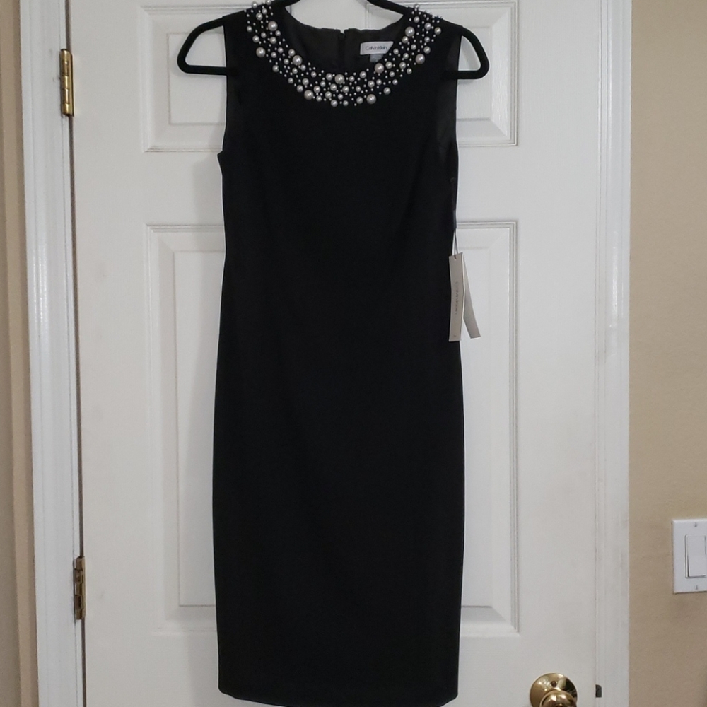 Calvin Klein Pearl Neck Dress